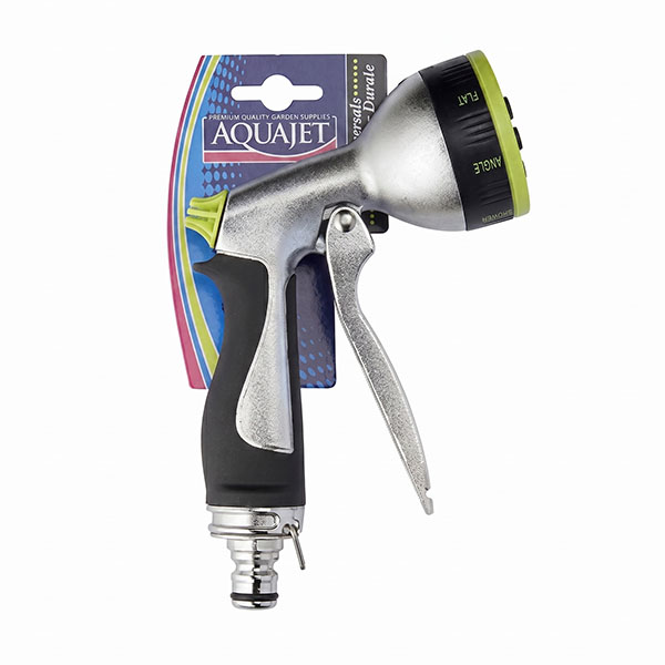 Aquajet Pistola 8 Funzioni in Metallo Cromato - AQUAJET - Immagine 2